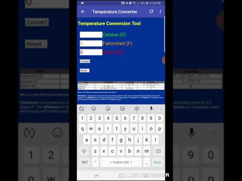 Baking Measurements & Temp App