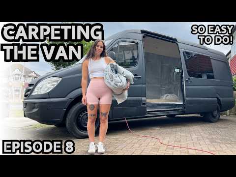 BUDGET VAN CONVERSION - CARPETING MY OFF-GRID HOME! 4-WAY STRETCH