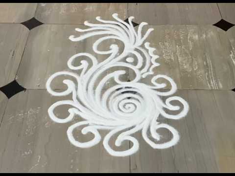 Daily Rangoli #:63 Simple & Stunning Design in minutes