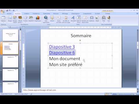 comment ouvrir un lien hypertexte sur powerpoint