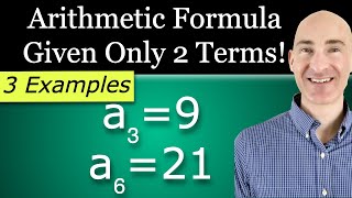 How to Write an Arithmetic Sequence Formula From 2 Terms | Step-by-Step
