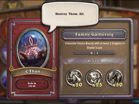C'Thun Event Task 5: Family Gathering (Onyxia w/ 3 dragons) - Free to Play Guide - Hearthstone Mercs