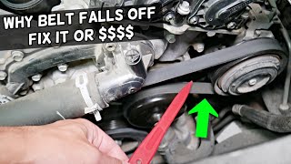 WHY SERPENTINE BELT FALLS OFF demonstrated on DODGE, demonstrated on Dodge Charger