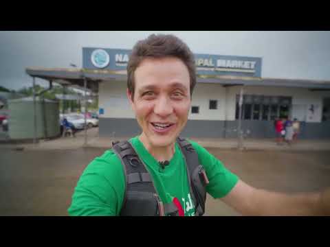 Mark Wiens! First Time in Fiji FIJIAN STREET FOOD - Taro Leaves Fish Kokoda Market Tour