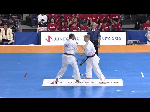 【新極真会】Court2 2ndRound29 man Jonas Rosin vs Allen Boye The 12th World Karate Championship