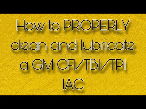 How to PROPERLY clean a GM CFI/TBI/TPI idle air control (IAC)