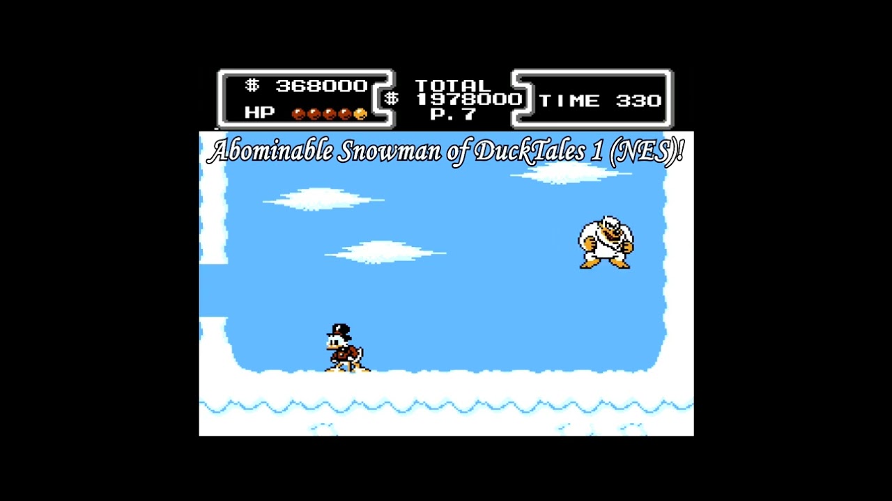 Beating The Abominable Snowman in #DuckTales (NES)! #thejonnymar #shorts