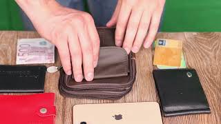 Чоловіча вертикальна поясна сумка з натуральної шкіри 21488 Vintage коричнева