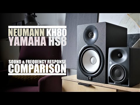 Neumann KH80 DSP vs Yamaha HS8  ||  Sound & Frequency Response Comparison