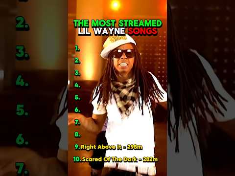 The Most Streamed Lil Wayne Songs #rap #hiphop #lilwayne #lilwayne