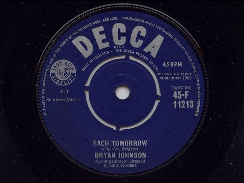 Bryan Johnson 'Each Tomorrow' 1960 45 rpm