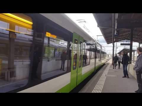 Arrivée du nouveau train TransN à la chaux-de-fonds