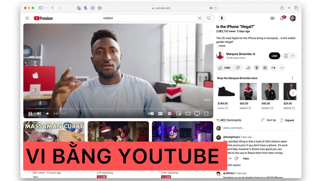 Hướng dẫn xác lập chứng cứ Youtube
