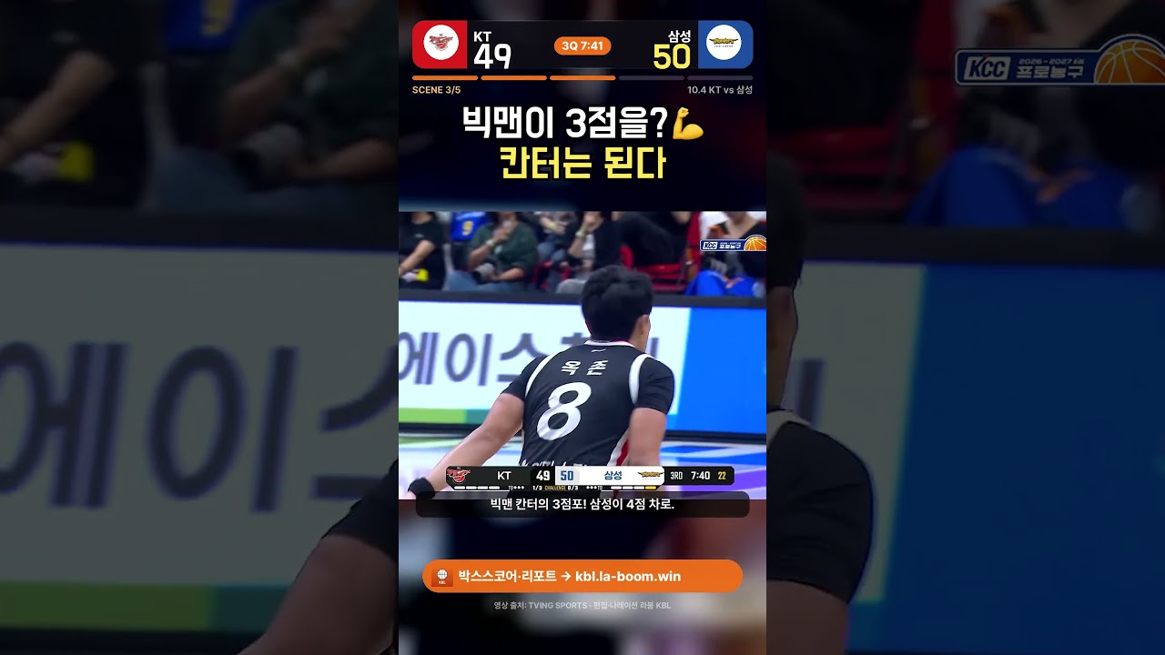 삼성, KT 원정서 개막 첫 승! 칸터 30점·최성모 스텝백 빅샷 ????