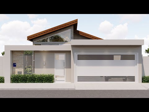 Tour pela Fachada - Casa térrea com pé direito alto e 4 dormitórios