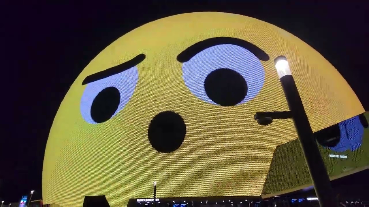 Las Vegas sphere emoji seen very close