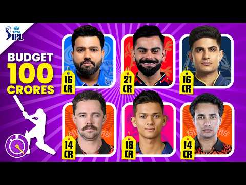 Make Your IPL Team in ₹100 Crores! 💰🏏 | Which Player Do You Prefer?