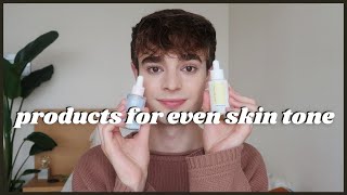 my favorite products for even skin tone | redness, hyperpigmentation, acne scars, etc.