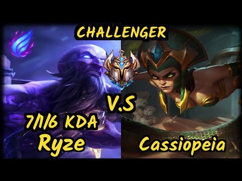 S04 Abbedagge (RYZE) vs CASSIOPEIA - 7/1/6 KDA MID CHALLENGER GAMEPLAY - EUW