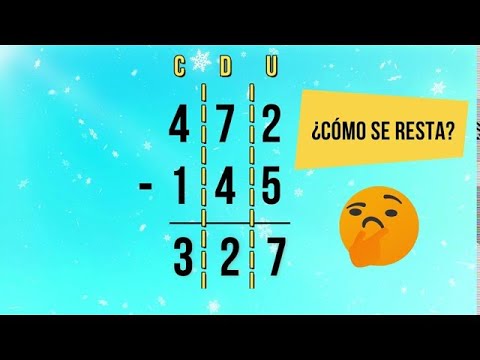 Como hacer una resta super fácil, resta con reservas