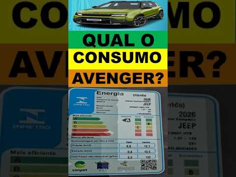 Qual o consumo do Jeep Avenger ano 2026? Autonomia Jeep Avenger 1.0