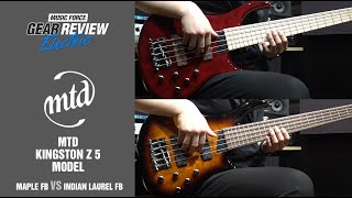 Video thumbnail for MTD Kingston Z 5 String Bass Maple FB VS Indian Laurel FB Review (No Talking) by Music Force Official
