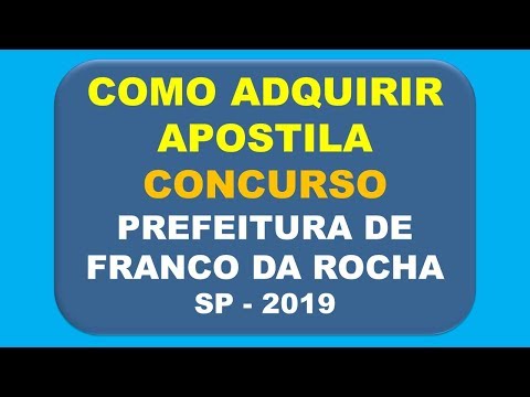 Baixar Apostila Concurso Prefeitura de Franco da Rocha - SP 2019