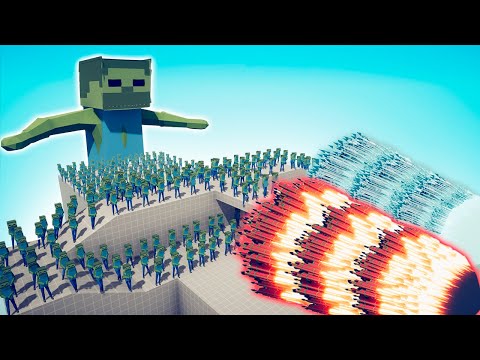 100x MINECRAFT ZOMBIE + GIANT vs 2x EVERY GOD - TABS | Totally Accurate Battle Simulator 2024