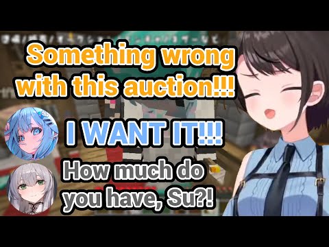 Noel vs Su For Suba Nyuumu~ The Full Chaos in Azki's Auction!!! Hololive Minecraft!!