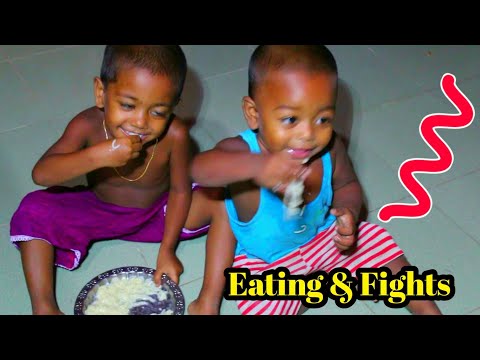 Labib and Sinha chocolate noodle Party . Fights while eating noodles