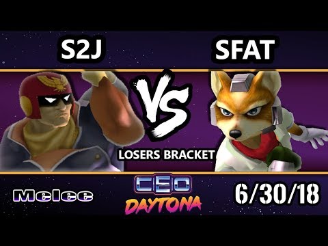 CEO 2018 SSBM - Tempo | S2J (Captain Falcon) Vs. CLG | SFAT (Fox) Smash Melee Losers Top 8 Qualifier