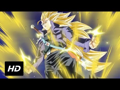 Trunks transforms into SSJ3 to defeat Majin Buu. Dragon Ball Z (EDIT)