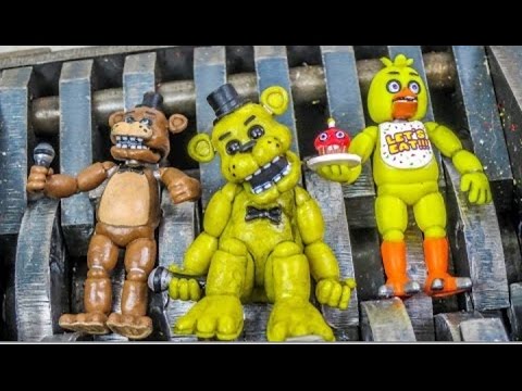 Shredding Five Nights at Freddy's Mini Figures! Unboxing and Destruction!
