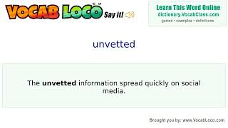 Video thumbnail for unvetted