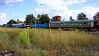 preview picture of video 'Skrajnia STK z lokomotywą S200-529 na czele; Czersk, 12.08.14 r.'