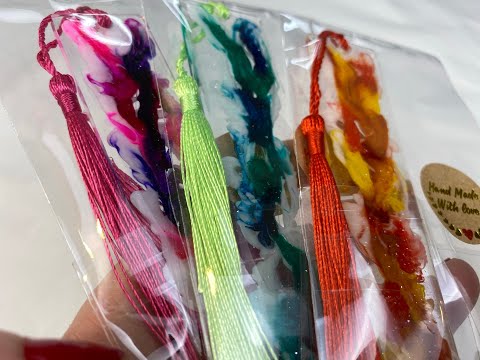 248 - Resin Art - Bookmarks - Webbing Resin Dye with Casting Craft - Bright Happy Results - Lush