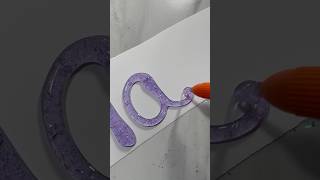 The Ultimate lettering  😍 Glitter Glue Name Lettering , #shorts , #shortsviral , #ytshorts