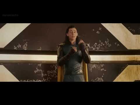 Thor throwing things at Loki