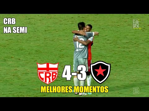 CRB 0 (4x3) 0 Botafogo-PB - Melhores Momentos - COMPLETO - Copa do Nordeste 2024