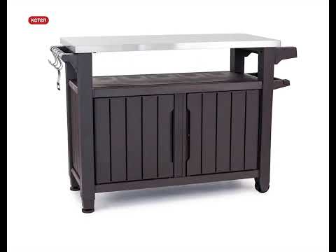 Стол-буфет садовый для барбекю Keter UNITY XL, коричневый, 207 л - фото 1 - id-p1425832205