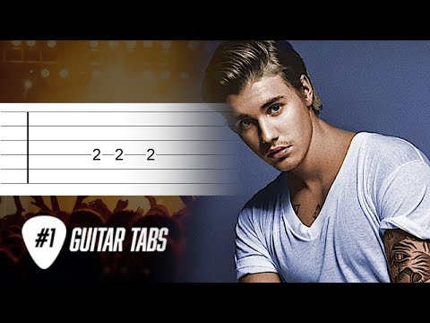 Justin Bieber, David Guetta - 2U (Guitar Tab tutorial)