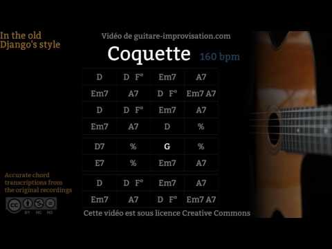 Coquette (160 bpm) : Gypsy jazz Backing track / Jazz manouche