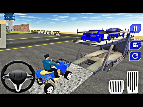 US Police ATV Quad Bike Plane Transport Game 🚌💥|| Crazy Transport || Gameplay 625 √ Driving Gameplay