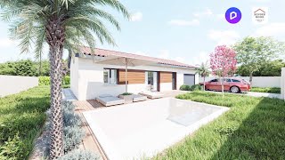 MAISON PLEIN PIED MODERNE / ANIMATION 3D / D5 RENDER