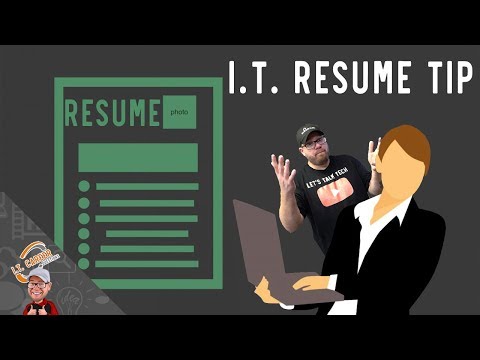 , title : 'I.T. Resume Tips - Listing Skills with NO Experience, Degree, or Certification'