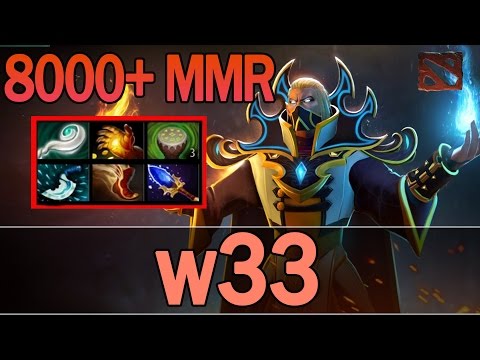 Dota 2 - w33 Plays Invoker 8000+ MMR | Ranked Match
