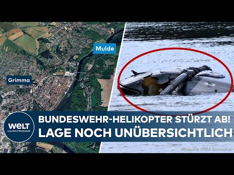 SACHSEN: Bundeswehr-Hubschrauber stürzt in Fluss ab! Lage noch unübersichtlich