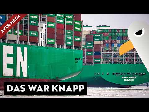 Ganz schön knapp: Hamburger Hafen im Eis ❄️ Containerriesen dicht an dicht