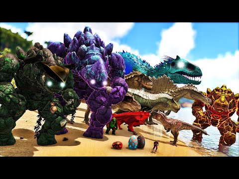 SOBREVIVI 100 DIAS NO HARDCORE PARA DOMAR DINOSSAUROS E DRAGÕES + PODEROSOS DO MUNDO! ARK SUPER MODS