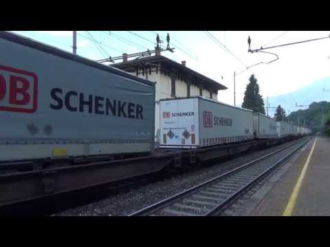 TRENO MERCI IN TRANSITO LENTO A PREGLIA (VB) 27 - 6 - 2015.